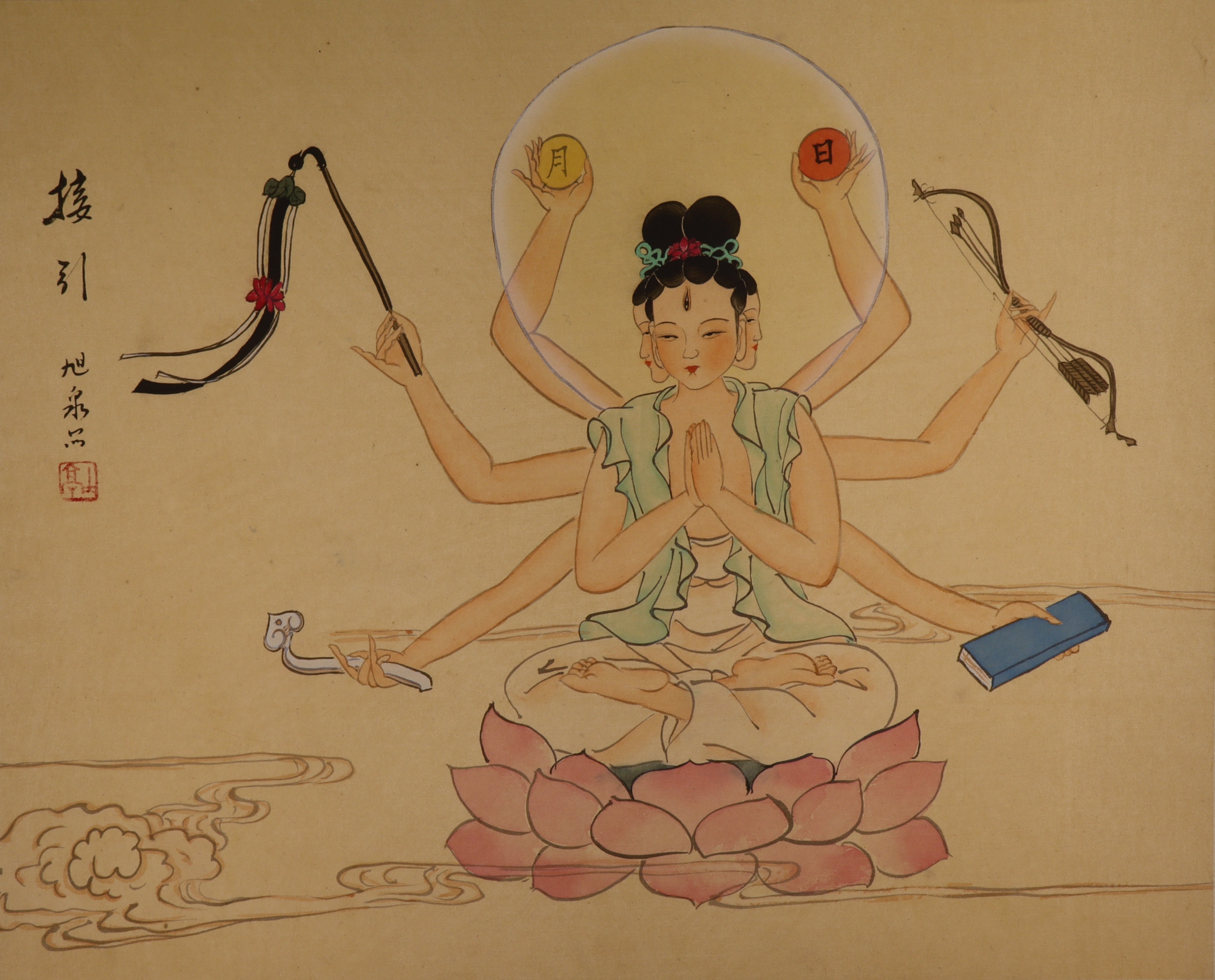 Ambassador Buddha Silk Painting Art